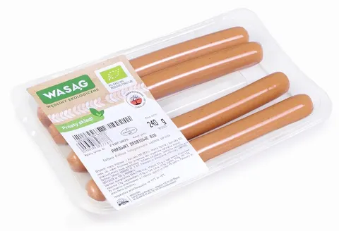 PARÓWKI DROBIOWE BIO 240 g (4 sztuki) - WASĄG (Z PÓŁKI)