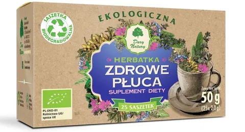 Herbatka Zdrowe Płuca BIO 50 g Dary Natury