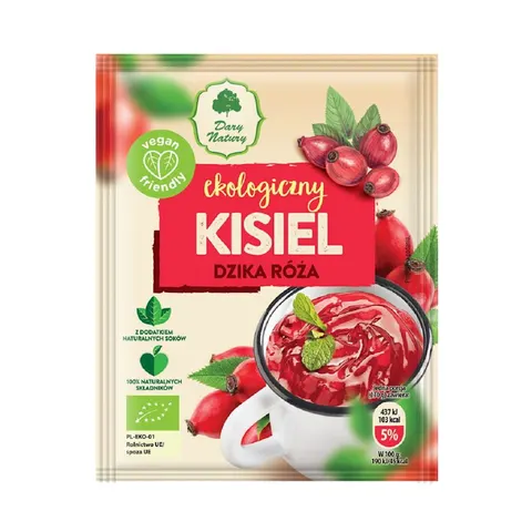 KISIEL DZIKA RÓŻA BEZGLUTENOWY BIO 30 g - DARY NATURY
