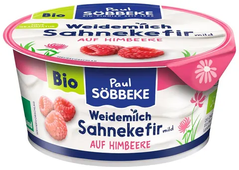 Kefir Kremowy z Malinami BIO 150 g Sobbeke❄️