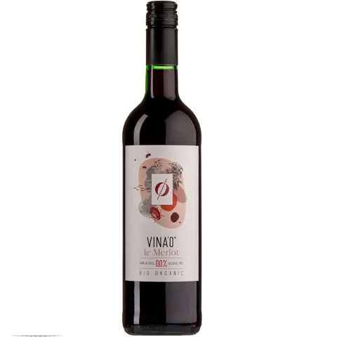 Wino Bezalkoholowe Le Merlot Czerwone Słodkie BIO 735 ml Vina0