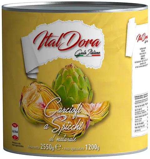 Karczochy krojone w słonej zalewie Ital Dora 2550 g