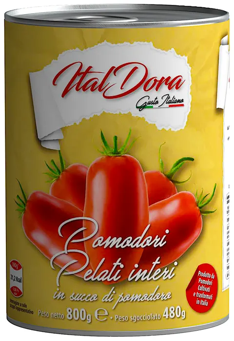 Pomidory Pelati całe bez skórki Ital Dora 800g