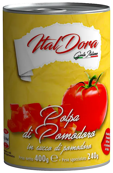 Pulpa z pomidorów krojonych w kostkę Ital Dora 400g