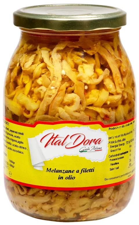 Bakłażay w filetach w oleju Ital Dora 1000g