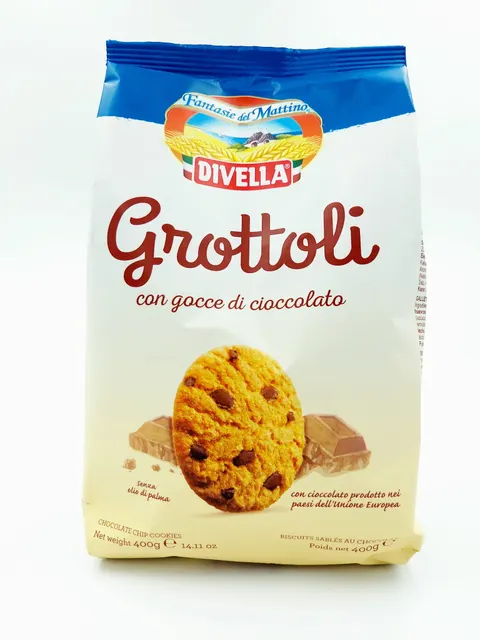Ciastka kruche Grottoli z czekoladą Divella 400 g