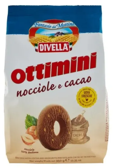 Ciastka kruche z orzechami Ottimini Divella 350 g