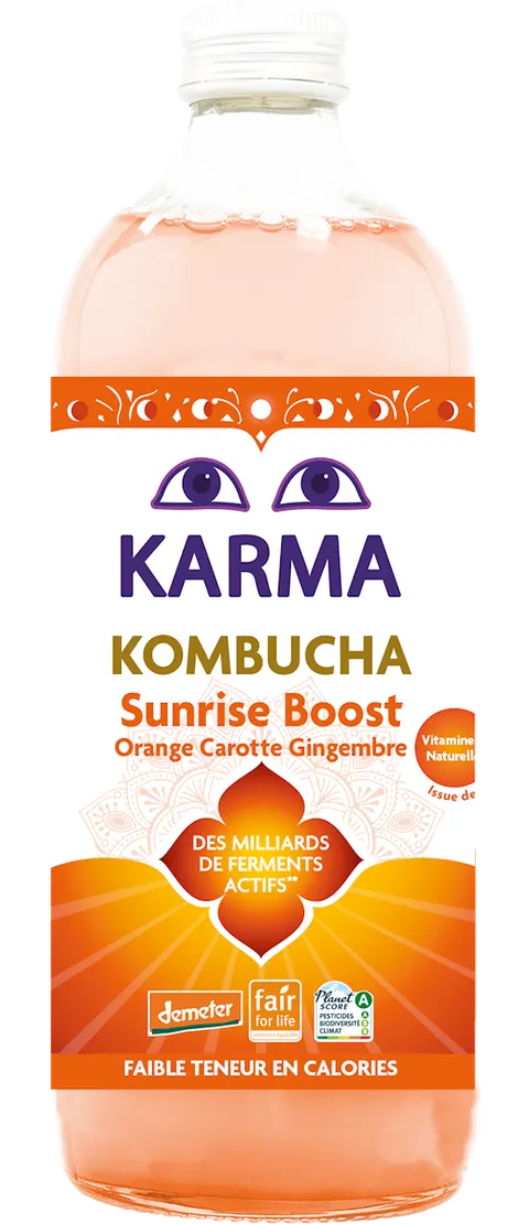 Kombucha Sunrise Boost Fair For Life Demeter BIO 1 l Karma Kombucha