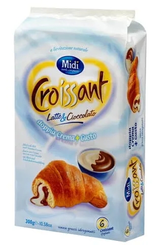Rogaliki z nadzieniem mleczno czekoladowym x 6 MIDI 300 g