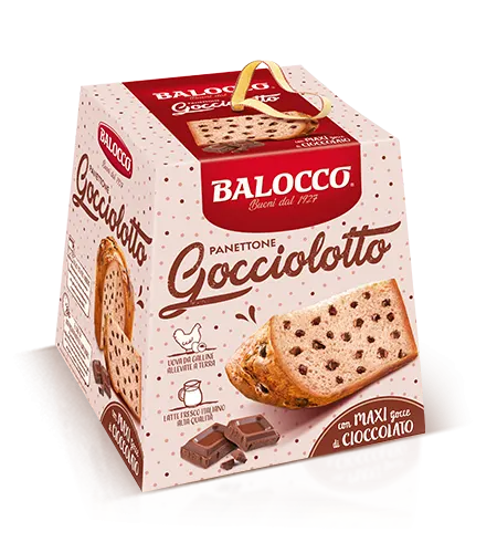 Babka włoska Panettone Gocciolotto z kawałkami czekolady Balocco 800g