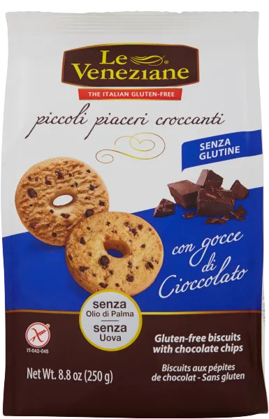 Ciastka z czekoladą bez glutenu Veneziane 250 g