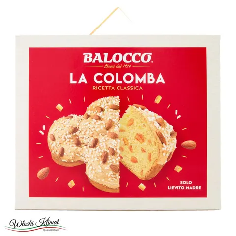 Colomba Babka Classica skórka pomarańczy i migdały Balocco 700g