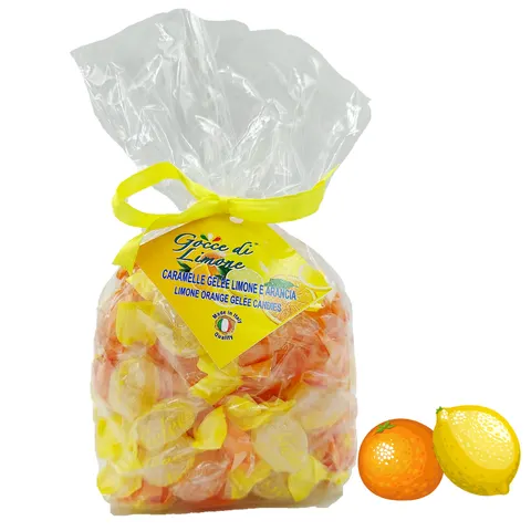 Żelki o smaku Cytrynowym i Pomarańczowym Gocce di Limone 500 g