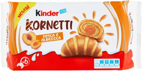 Rogaliki nadzieniem brzoskwiniowym KINDER KORNETTI 252G