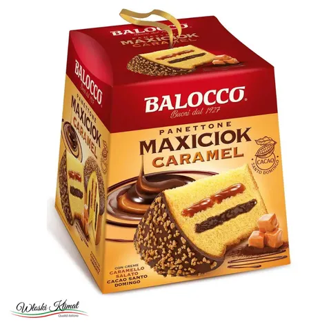 Babka włoska Panettone Maxiciock Caramel Balocco 800g