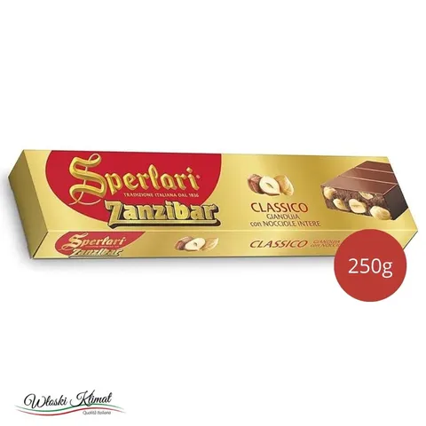 Czekolada z orzechami laskowymi Zanzibar Sperlari 250g