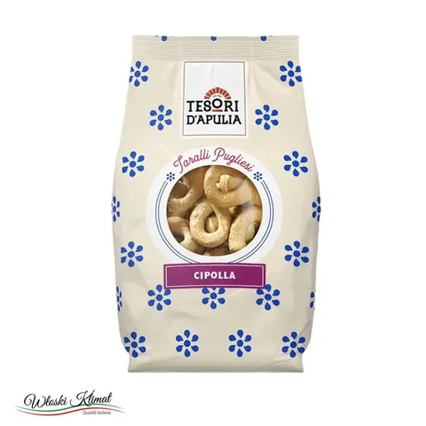 Taralli cebulowe Cipolla Tesori d'Apulia 400g