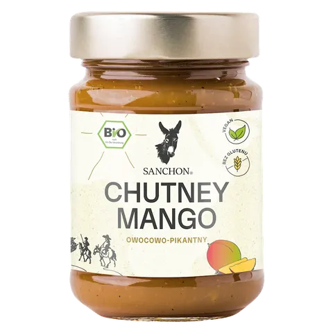 Sos Mango Chutney Bezglutenowy BIO 200 g Sanchon