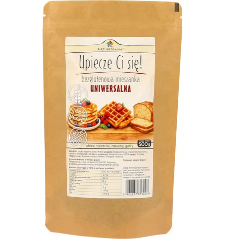 Mieszanka Uniwersalna bez Dodatku Cukrów Bezglutenowa 500 g Pięć Przemian
