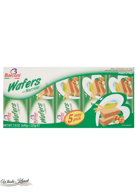 Wafelki orzechowe Wafers Nocciola Balconi 225g