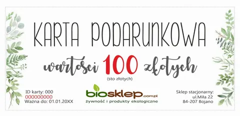 Karta podarunkowa - 100 zł