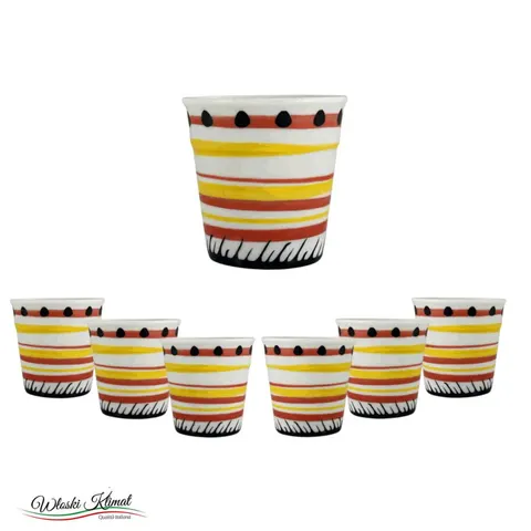 Zestaw kubeczków porcelanowych do espresso Bicchierini caffe 6 szt. Apulia Rosso