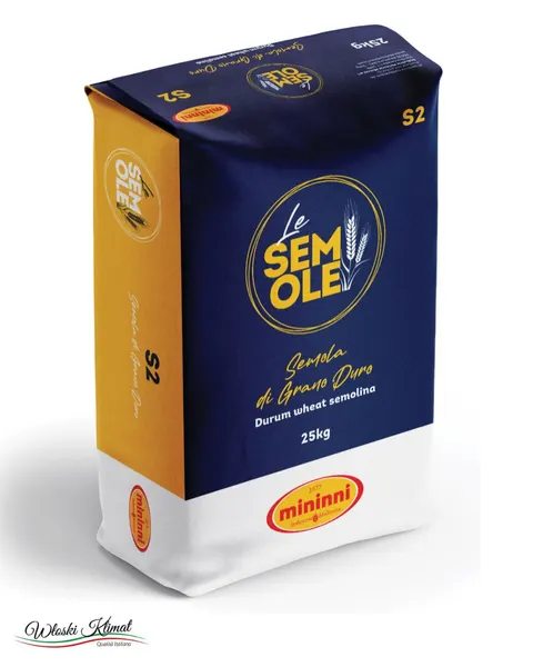 Semola z włoskiej pszenicy Grano Duro Blu MININNI 25kg