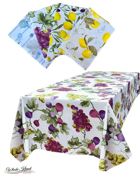 Obrus włoski wzory mix 100% bawełna 140 x 180cm PEZZOLI