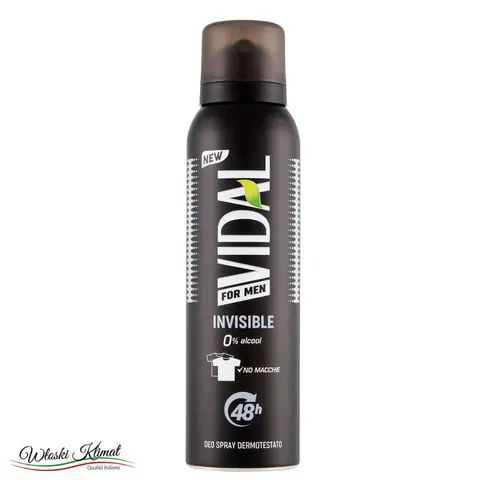 Dezodorant męski Spray Invisibile Men Vidal 150ml