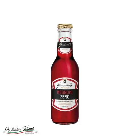 Napój bezalkoholowy MOCKTAIL NEGRONI ZERO 0.0% alcohol GRAZIANO’S 200ml