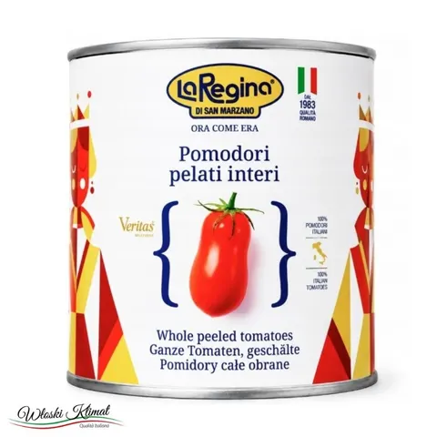 Pomidory bez skórki Pelati La Regina di San Marzano 2550g