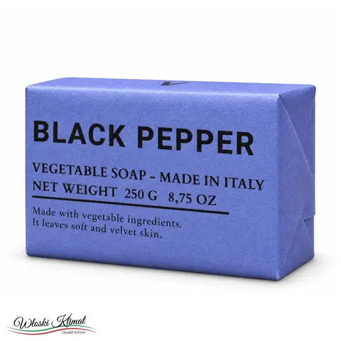 Mydło roślinne w kostce dla Mężczyzn Czarny Pieprz Black Pepper ALCHIMIA 250g