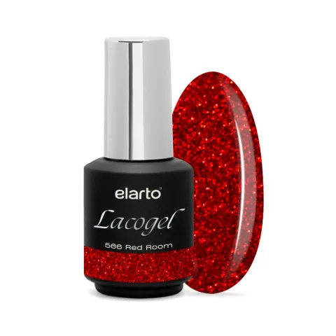 Elarto Lakier hybrydowy Lacogel Red Room nr 566S 7ml