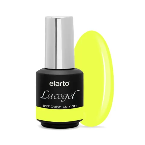 Elarto Lakier hybrydowy Lacogel John Lemon nr 677S 7ml