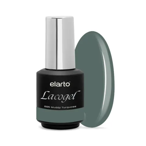 Elarto Lakier hybrydowy Lacogel Muddy Turquoise nr 695S 7ml