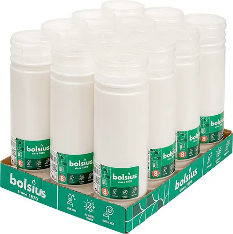 Bolsius wkład parafinowy RP8 zgrzewka 12 sztuk (170h)