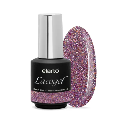 Elarto Lakier hybrydowy Lacogel Disco San Francisco nr 843 7ml