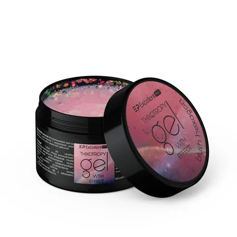 Excellent PRO Thixotropy gel with effect Blush Hexagon 50g - żel twardy budujący