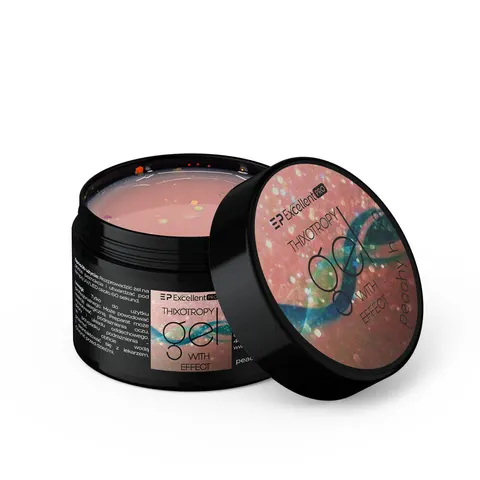 Excellent PRO Thixotropy gel with effect Peachy Hexa 50g - żel twardy budujący