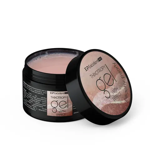 Excellent PRO Thixotropy gel with effect Peachy Pearly 50g - żel twardy budujący