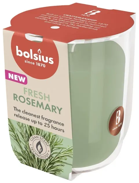 Bolsius True Scents Rozmaryn świeca zapachowa 80/73 w szkle
