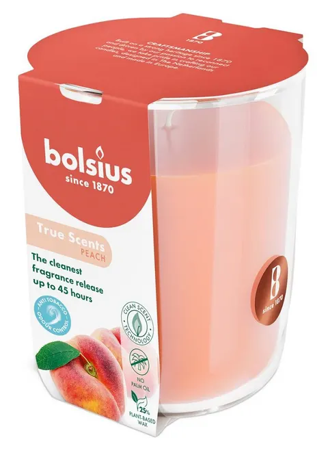 Bolsius True Scents Brzoskwinia świeca zapachowa 97/85 w szkle