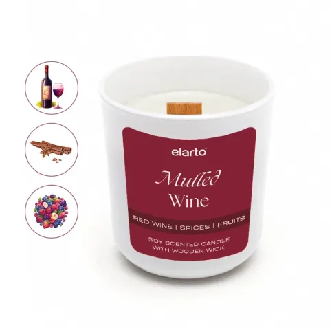 Elarto Świeca sojowa zapachowa Mulled Wine 175g