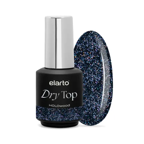 Elarto Top hybrydowy z multi drobinkami Elastic Dry Top HOLOwood 7ml