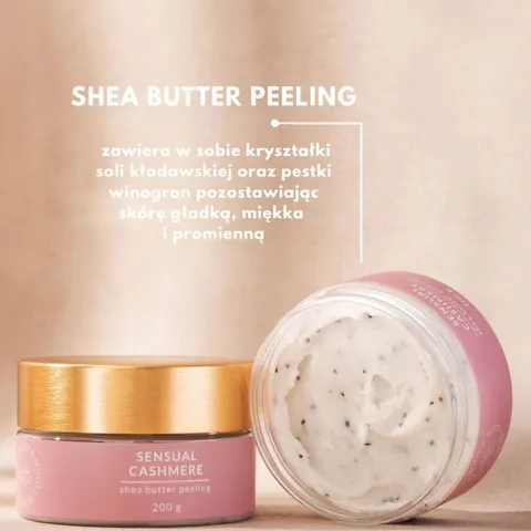 ECLAIR - Sensual Cashmere SHEA BUTTER PEELING 200g - peeling solny do ciała