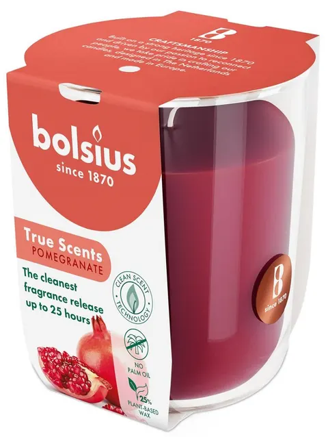 Bolsius True Scents Granat świeca zapachowa 80/73 w szkle
