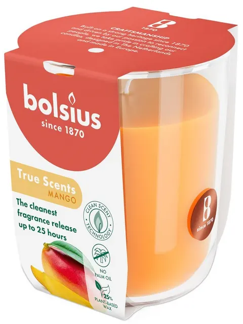 Bolsius True Scents Mango świeca zapachowa 80/73 w szkle