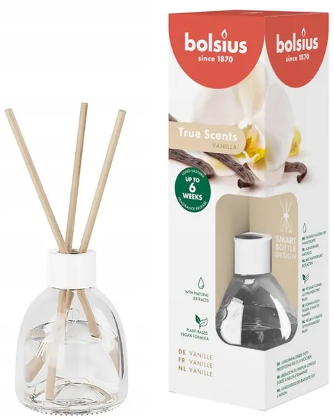 Bolsius True Scents WANILIA dyfuzor zapachowy z patyczkami - 60ml