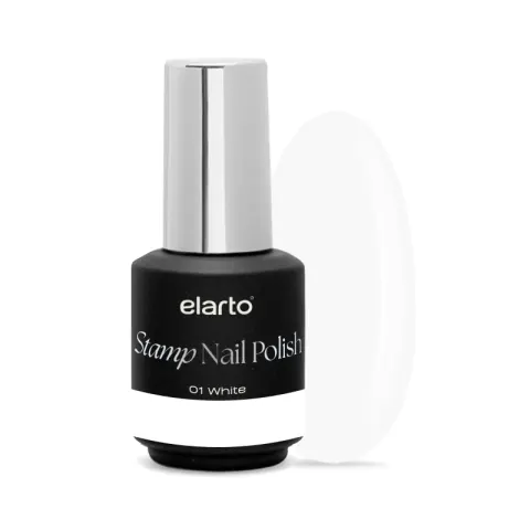 ELARTO Lakier do stempli Stamp Nail Polish 01 White (biały) 7ml