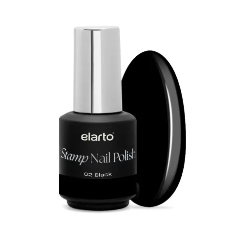 ELARTO Lakier do stempli Stamp Nail Polish 02 Black (czarny) 7ml